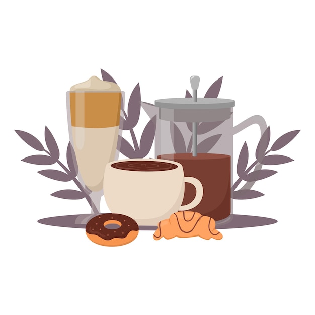 Coffee. Vector illustration for coffee shops and cafes