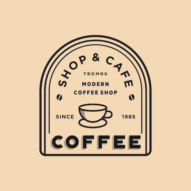 Vector coffee vintage vector design element logo 