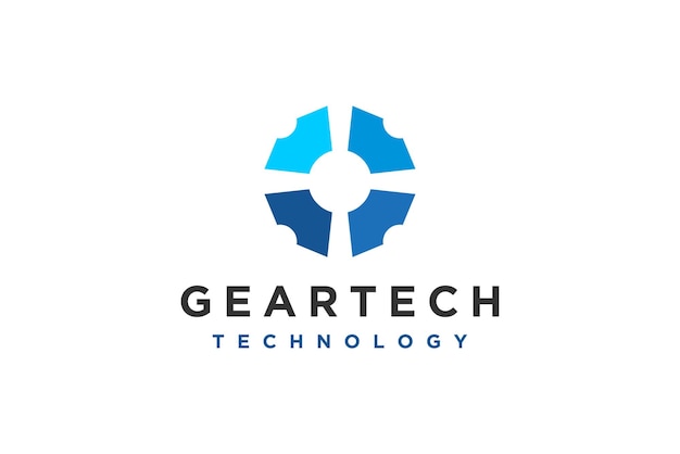 Cog Gear technology logo design engineering teamwork icon symbol