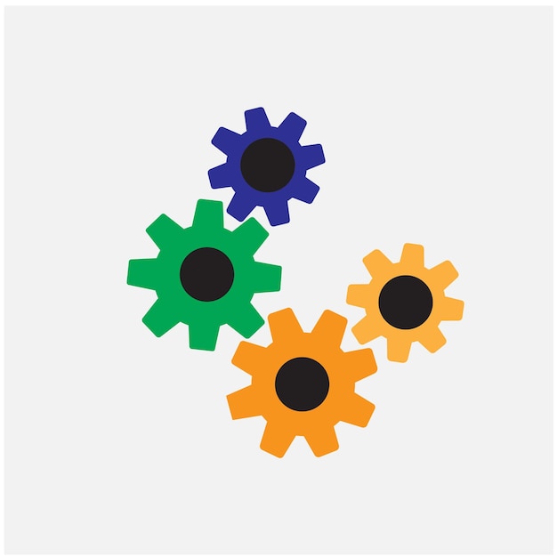 Cogwheel gear mechanism vector settings vector icon