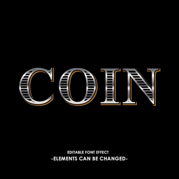 Coin font effect