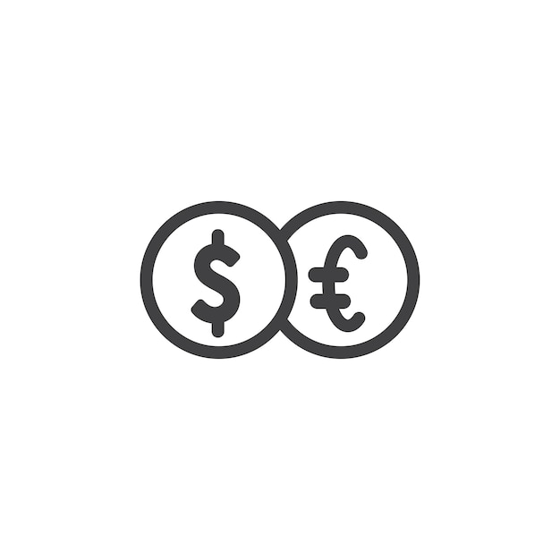 Coin line icon vector coin style line outline