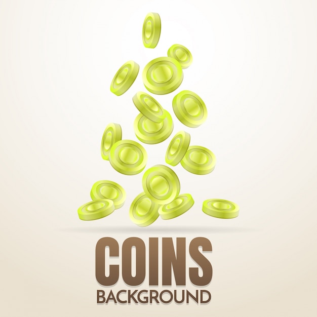 coins background template Vector for banner