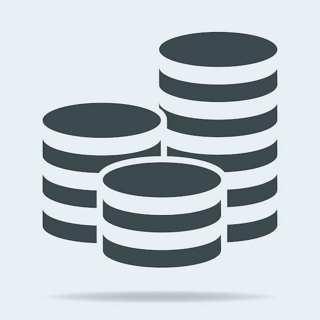 Coins stack vector illustration Money stacked coins icon in flat style