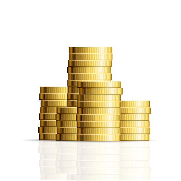 Coins stack vector illustration