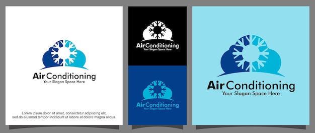 Cold air temperature logo template