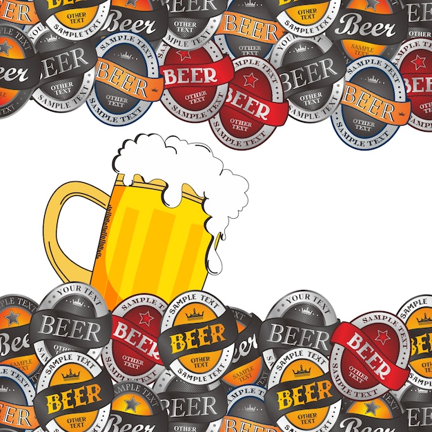 Cold beer theme graphic