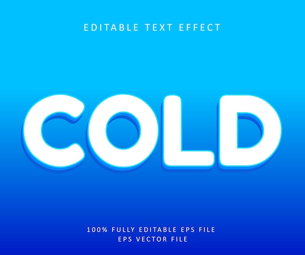 Cold logo editable text effect