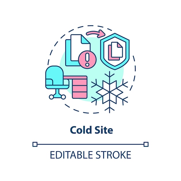 Vector cold site concept icon