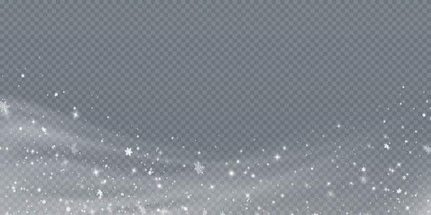 Cold winter wind texture. Holiday vector blizzard. Christmas effect of a cold blizzard. Vector PNG.