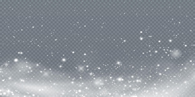 Cold winter wind texture. Holiday vector blizzard. Christmas effect of a cold blizzard. Vector PNG.