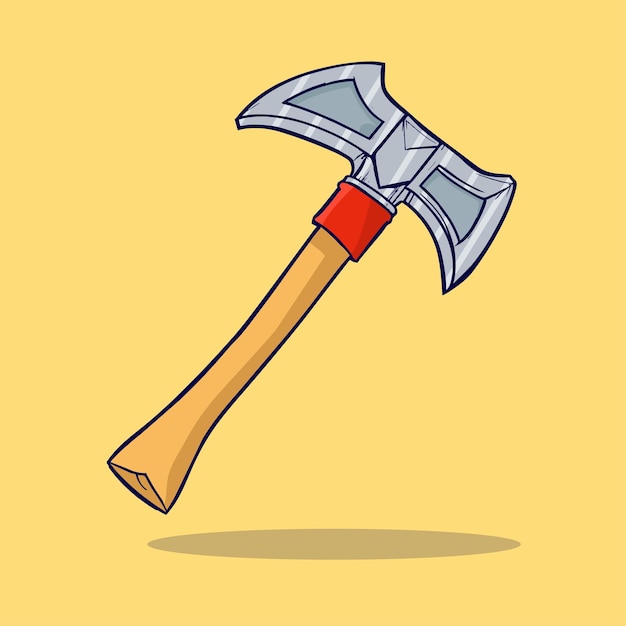 colered Axe vector icon illustration flat design vector