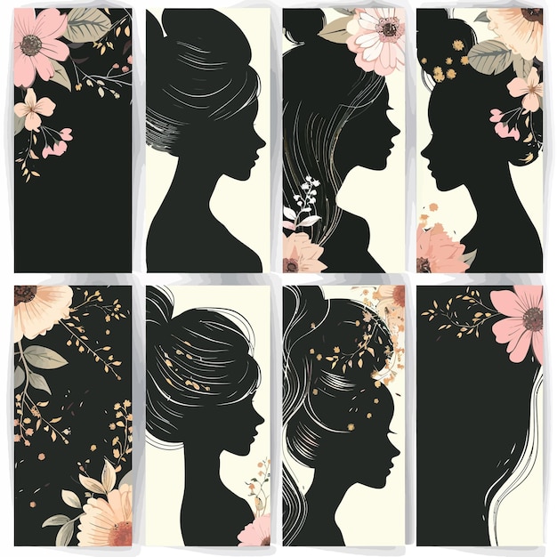 a collage of pictures of a woman with flowers and the words quot hair quot