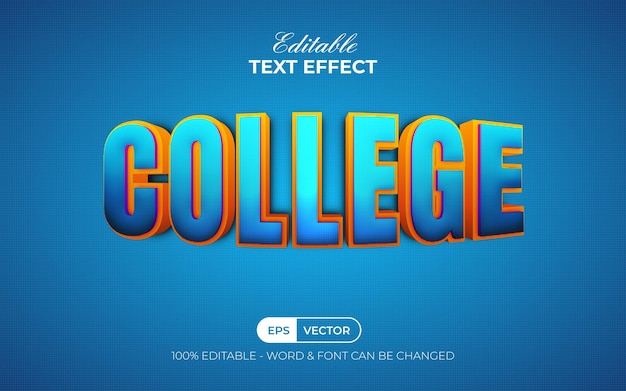 Collage text effect style Editable text effect