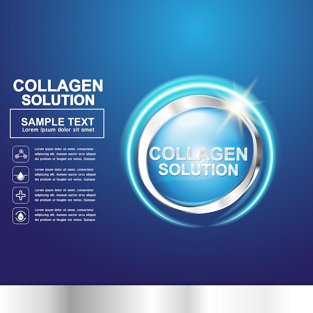 Collagen and Vitamin for Skin Concept