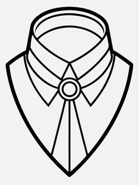 Vector collar pin jewellery colouring book pages for children and adults with vector design