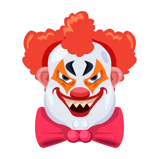 Collection of 16 Clown Face Flat Vectors