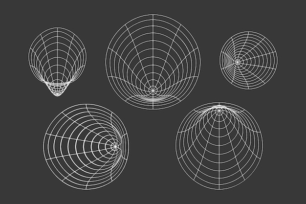 collection of 3d wireframe objects 5