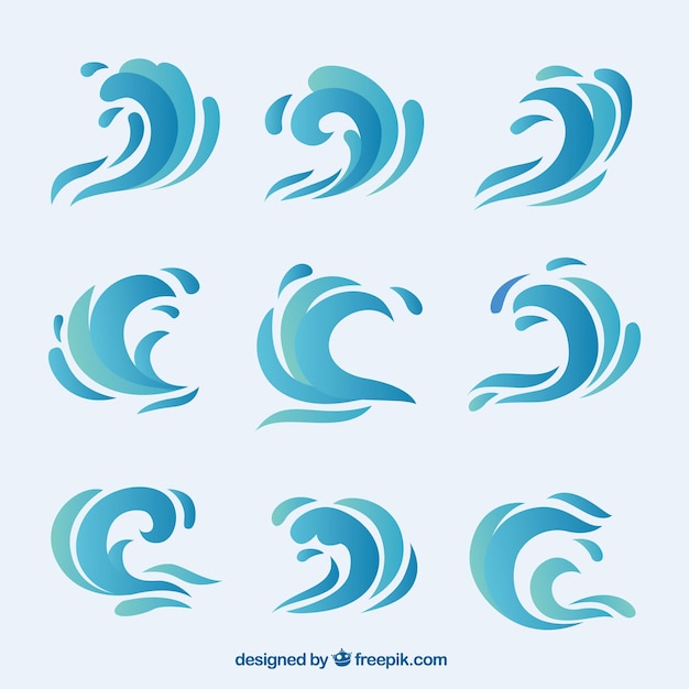 Collection of abstract waves