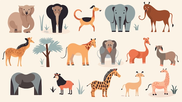 a collection of animals from the wild animal kingdom