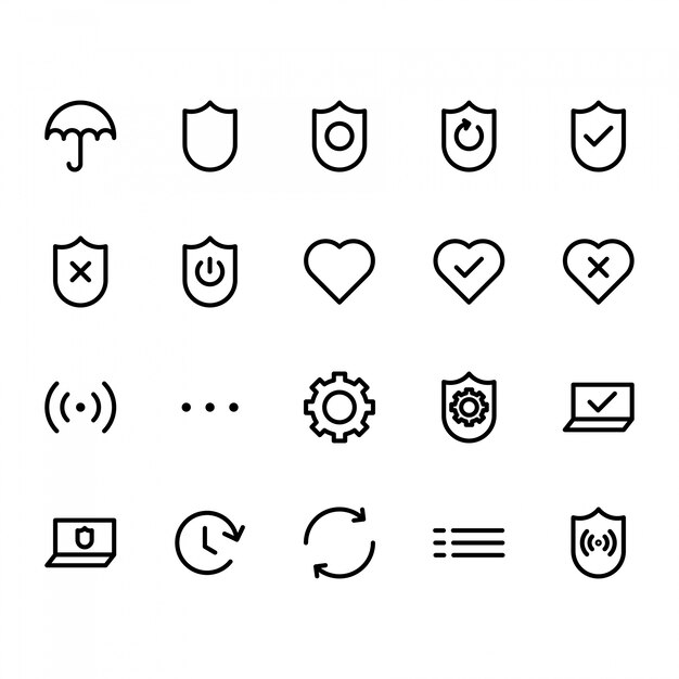 Collection of Antivirus Icons