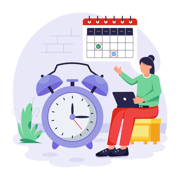 Collection of Appointment Scheduling Flat Illustrations