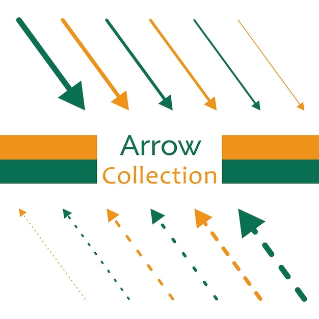 Vector a collection of arrows and arrows with the words arrow on the bottom