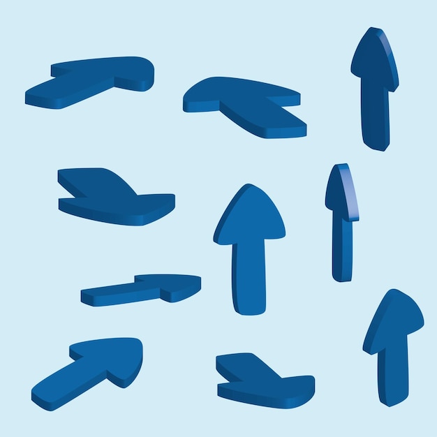 Collection of Arrows Blue Arrow Vector and Stock