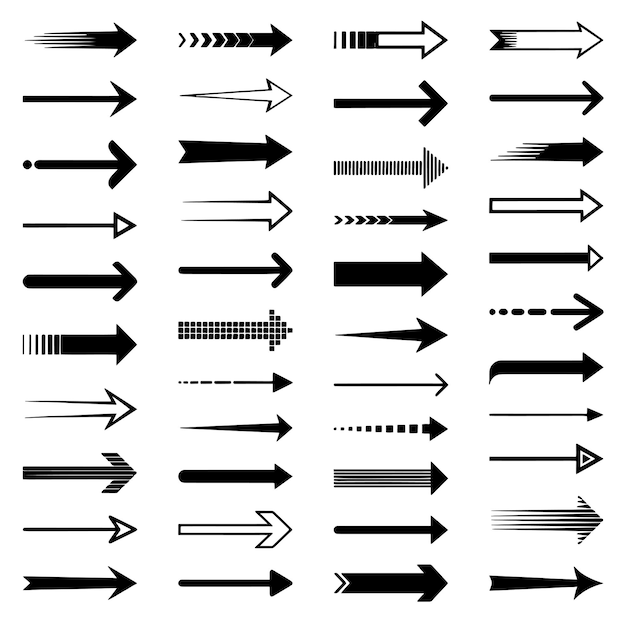 Vector a collection of arrows including one that says quot one quot