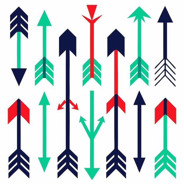 a collection of arrows with different colors and colors