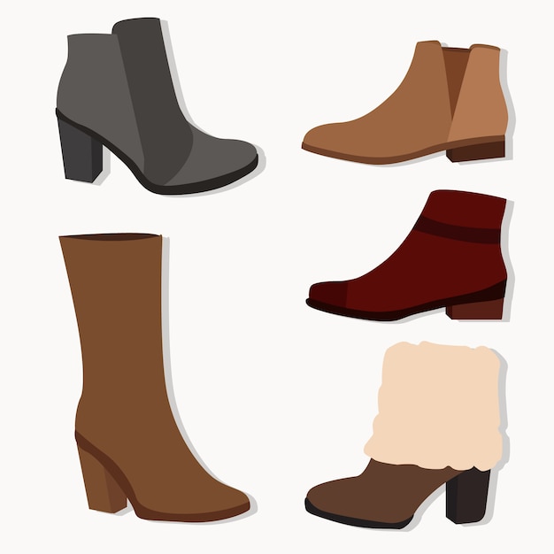 Collection of autumn boots