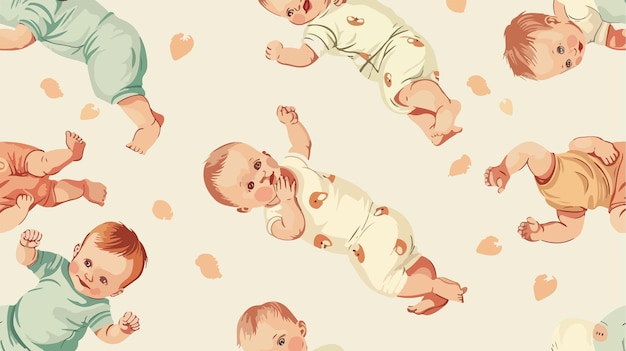 Vector a collection of babies from the series by person