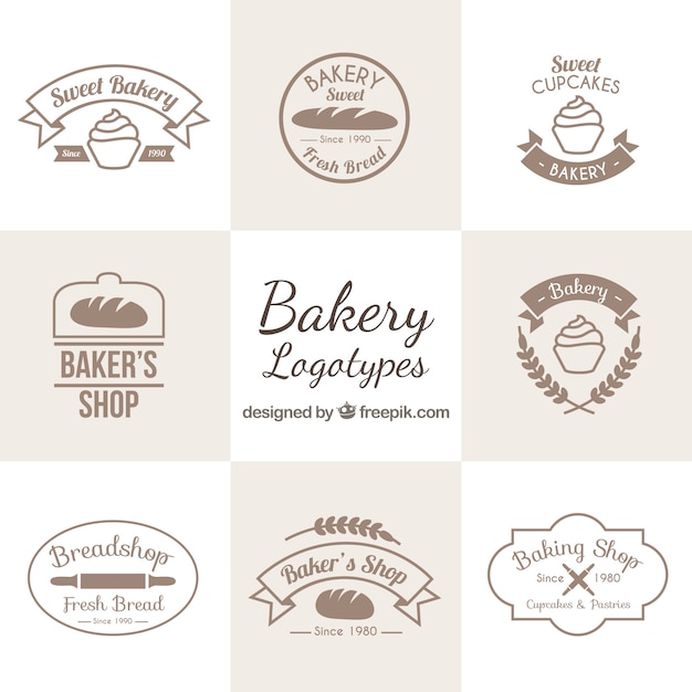 Collection of bakery logotypes