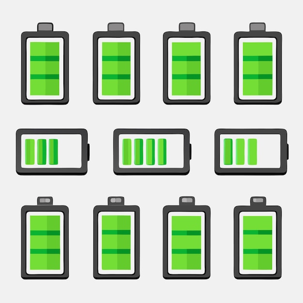 a collection of battery charge devices with the words quot battery quot on the bottom