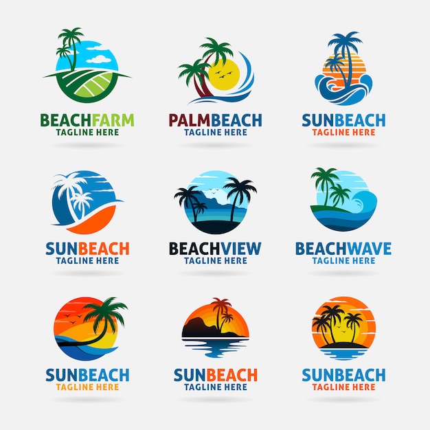 Collection of Beach logo design