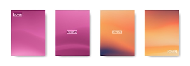 Collection of beautiful colorful abstract gradient backgrounds for poster flyer banner templates