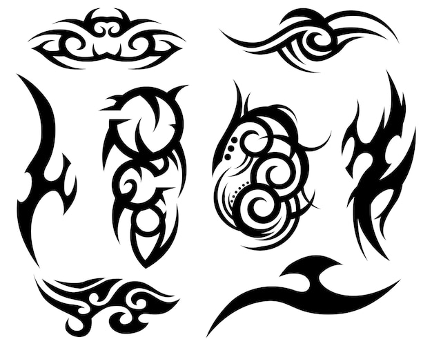 Collection of black tribal tattoos