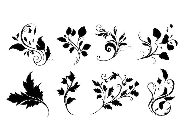 Vector a collection of black and white designs including a design