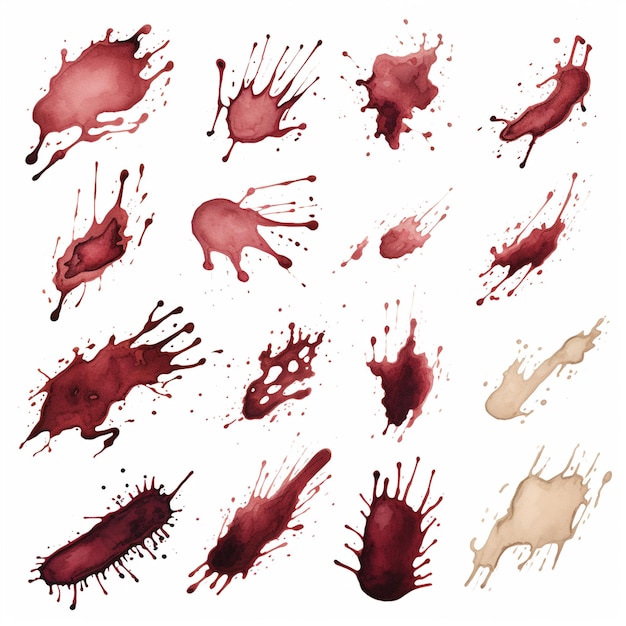 a collection of blood and blood images including a hand print