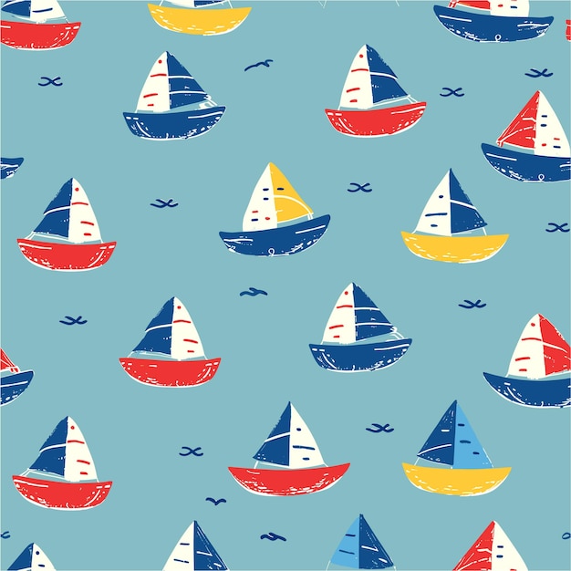 Vector a collection of boats with the words sail on the water