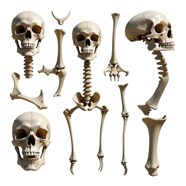 a collection of bones including one that says quot the word quot