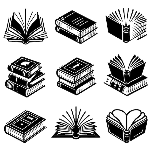 Vector a collection of books with the words quot the one in the middle quot on the bottom