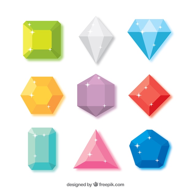 Collection of brilliant diamonds