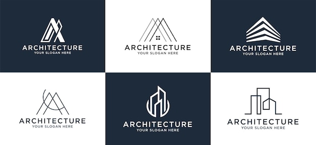 Collection of building architecture set