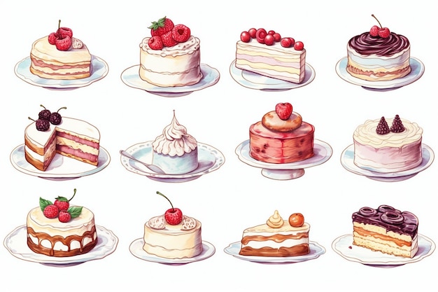 a collection of cakes and cakes from the past