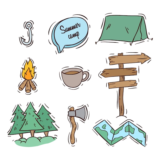 collection of camp icons