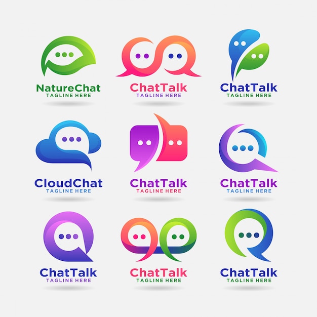 Collection of chat logo design