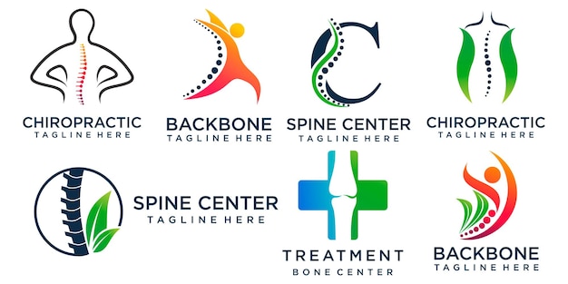 Collection Chiropractic logo design Spine logo  icon Backbone icon related to Physio  therapy