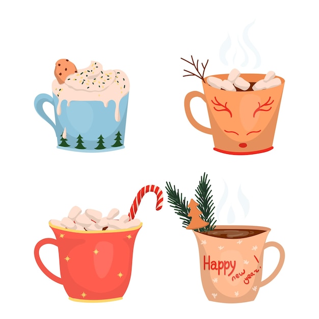 Collection of Christmas Hot Drinks