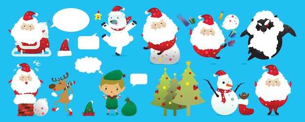 Collection of Christmas Santa Claus